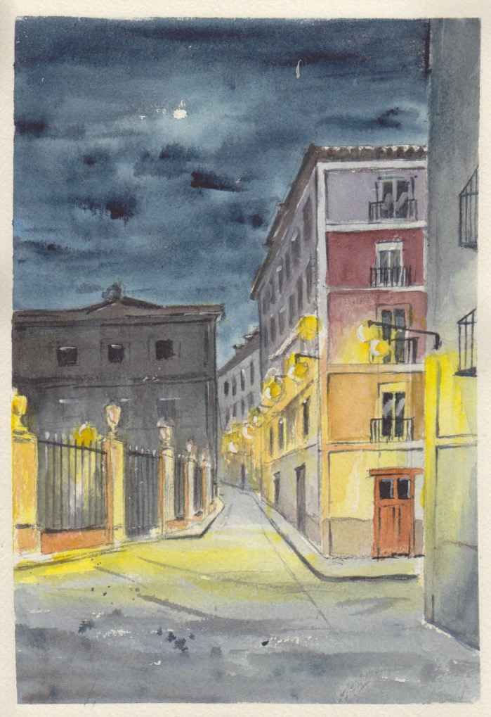 Pamplona al anochecer